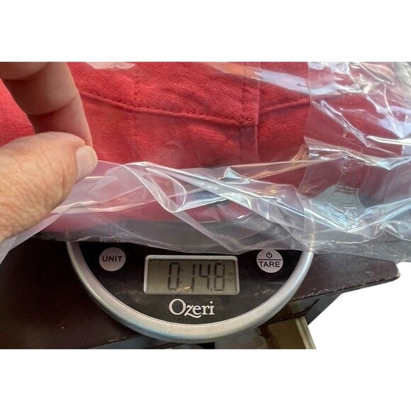 Talbots Washed‎ Linen Jacket Size MP Coral 100% Linen Pockets Lightweight - Picture 11 of 11